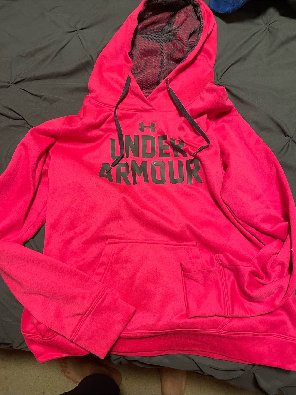 Under Armour Hot Pink Logo Pullover Hoodie